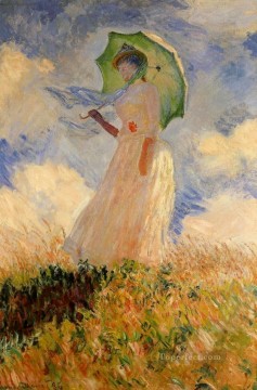 Mujer con sombrilla Claude Monet Pinturas al óleo
